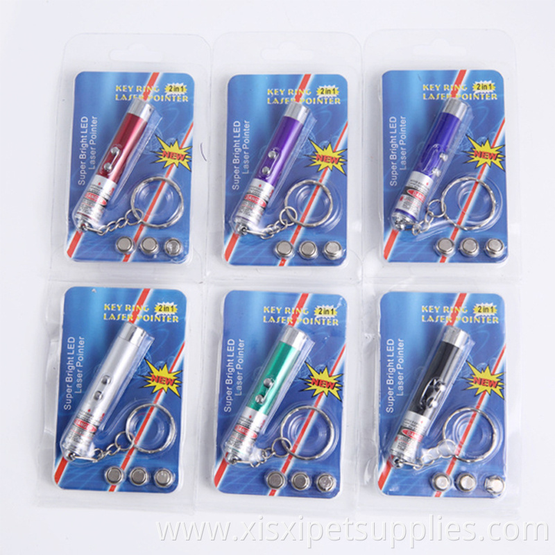 LED Light Torch Laser Pointer Cat Teaser Exerciser Cat Toy for Cats Interactive Toys Pet Toys Assorted 10pcs 1pc/blister+card